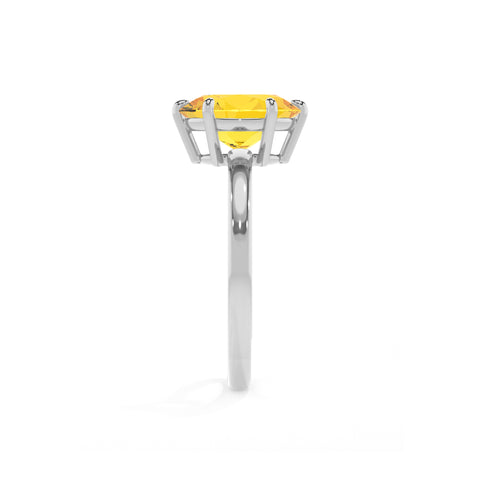 lab-grown yellow-sapphire oval solitaire engagement ring