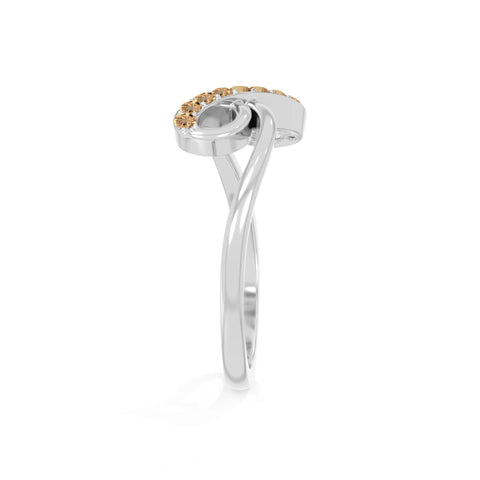 natural citrine infinity promise rings in sterling silver 