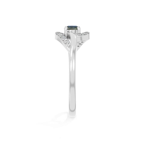 natural labradorite infinity solitaire rings in sterling silver 
