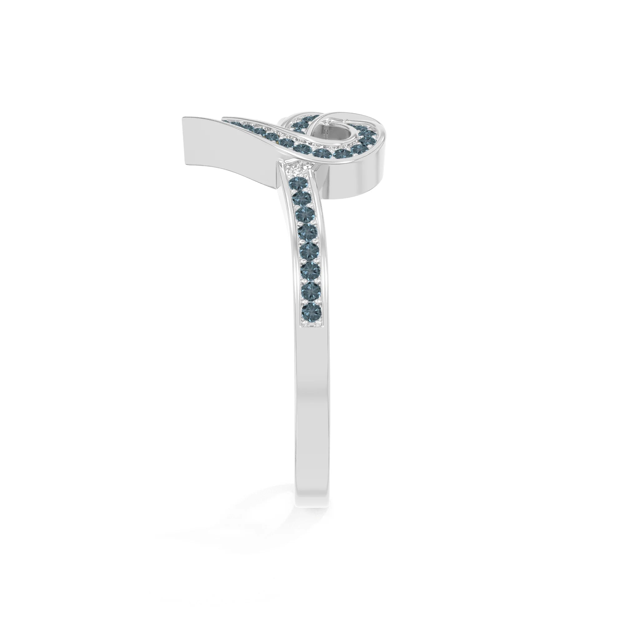 natural london blue topaz infinity knot heart promise rings in sterling silver 