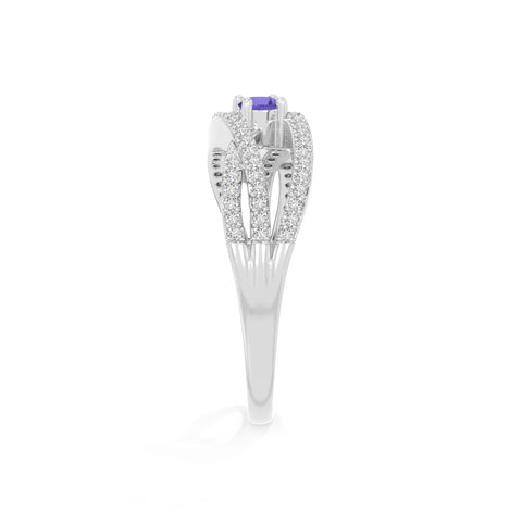 natural tanzanite promise rings in sterling silver 