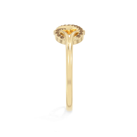 natural citrine infinity promise rings in yellow gold vermeil