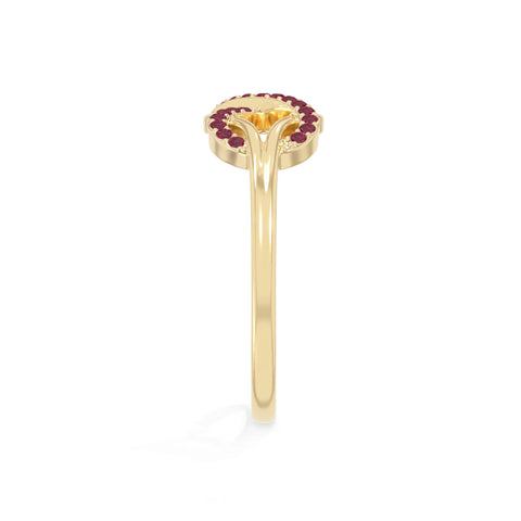 natural ruby infinity promise rings in yellow gold vermeil