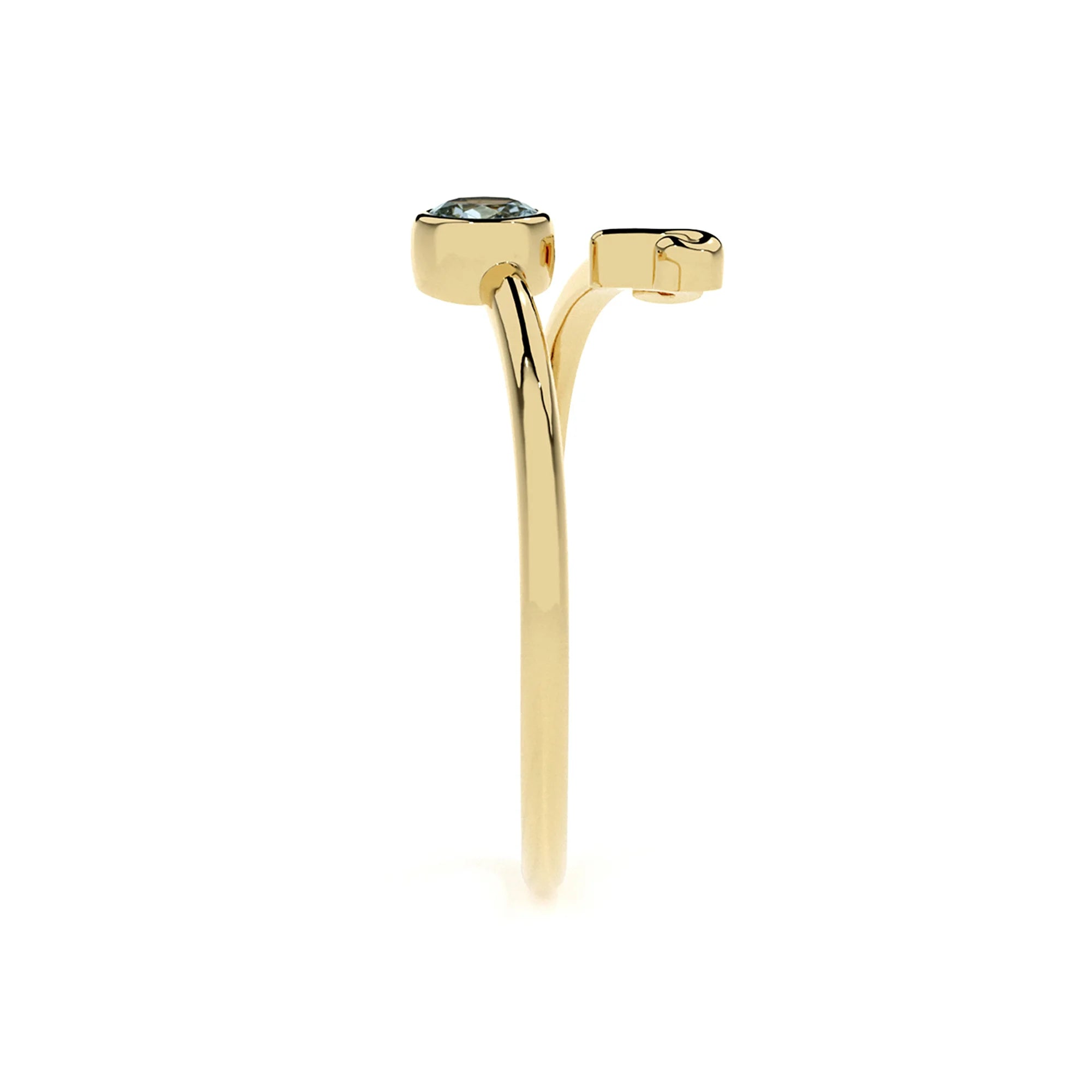 aries zodiac ring with natural aquamarine gold vermeil