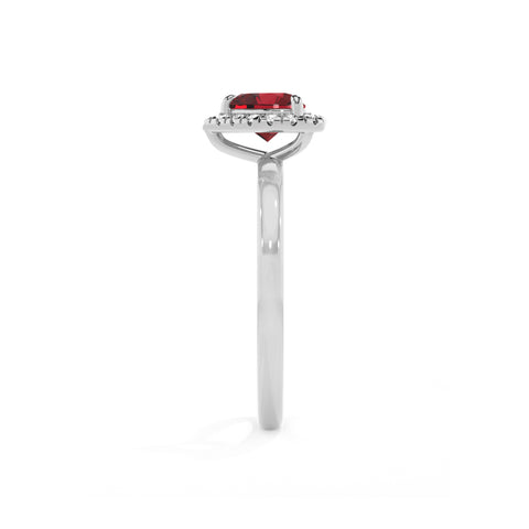 lab-grown ruby heart halo solitaire engagement ring