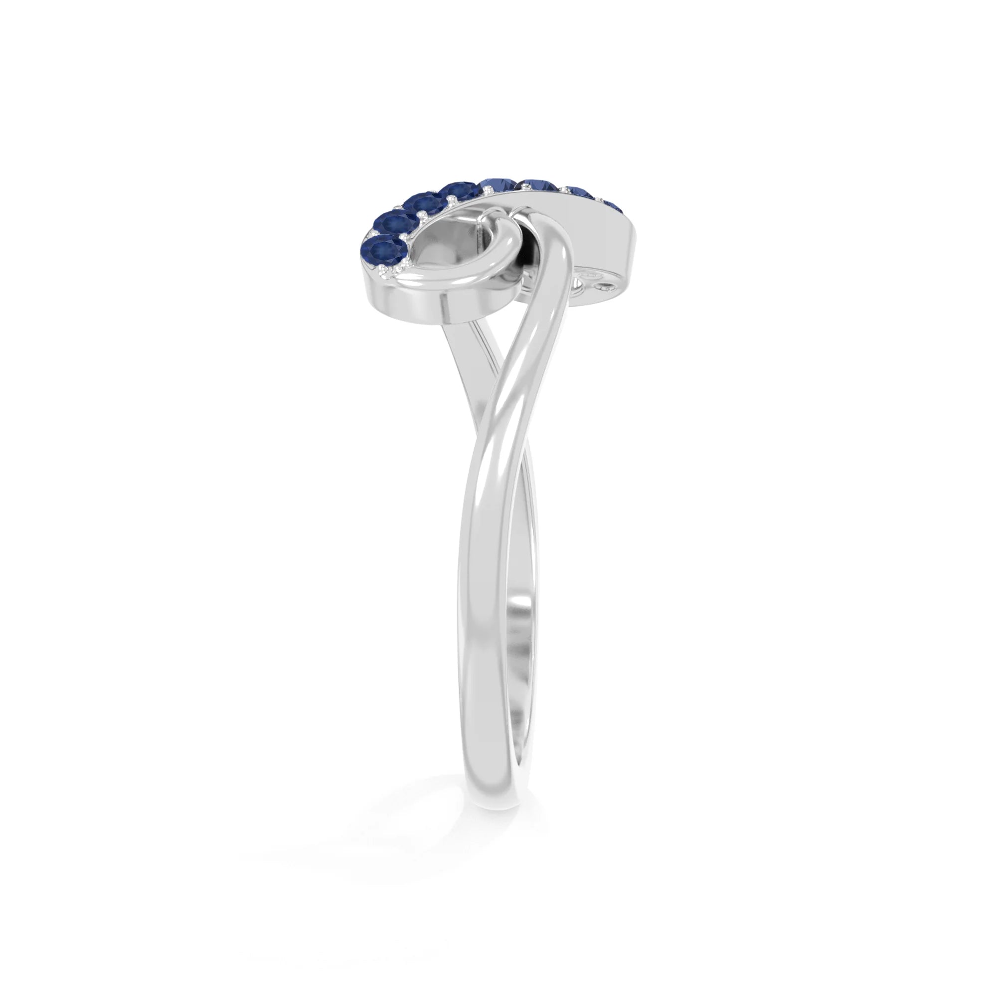 natural blue sapphire infinity promise rings in sterling silver 