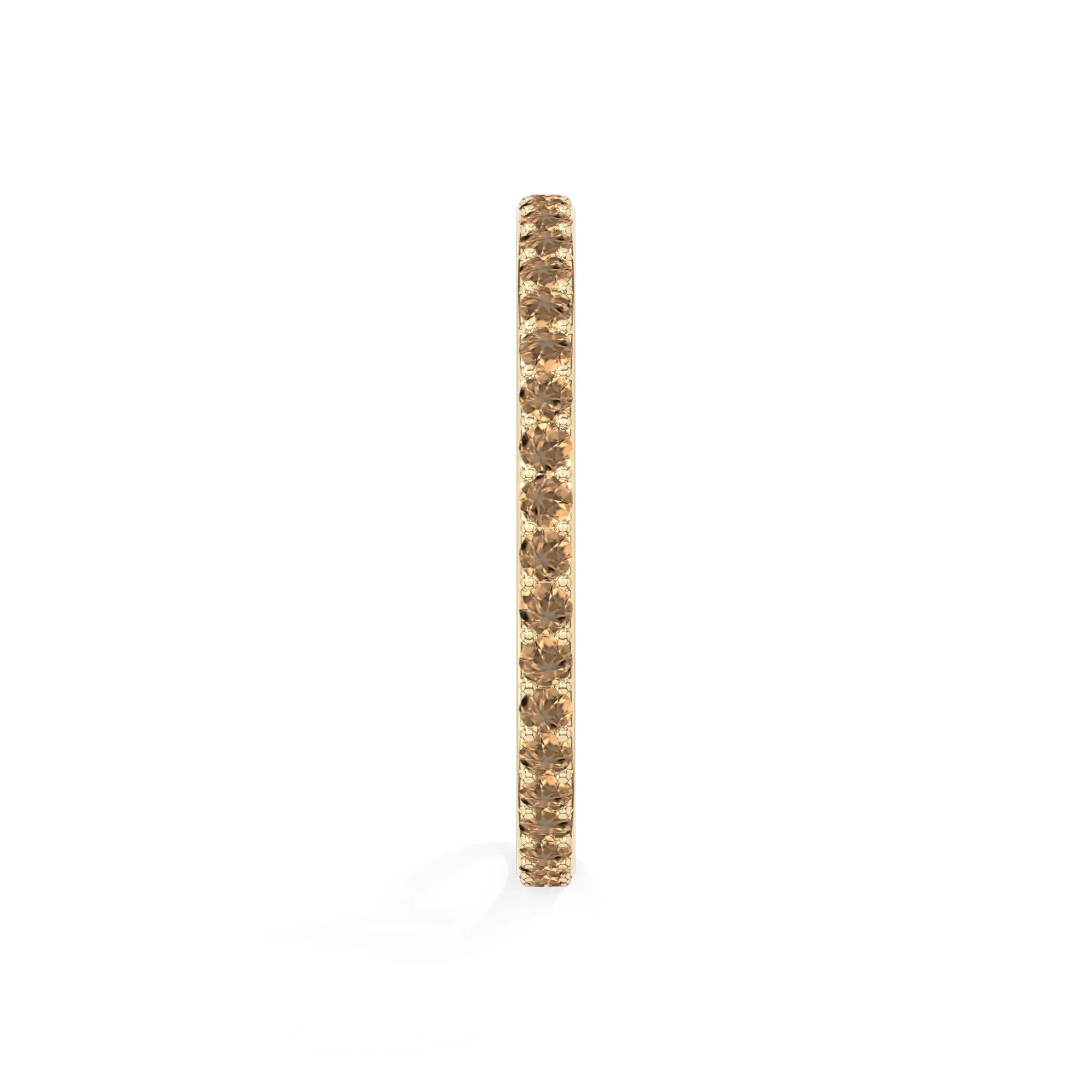 natural citrine eternity band rings in yellow gold vermeil