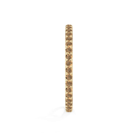 natural citrine eternity band rings in yellow gold vermeil