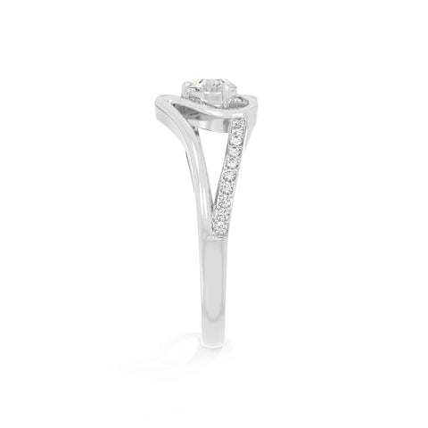 natural moissanite heart promise rings in sterling silver 