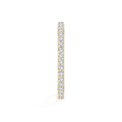 natural moissanite eternity band rings in yellow gold vermeil