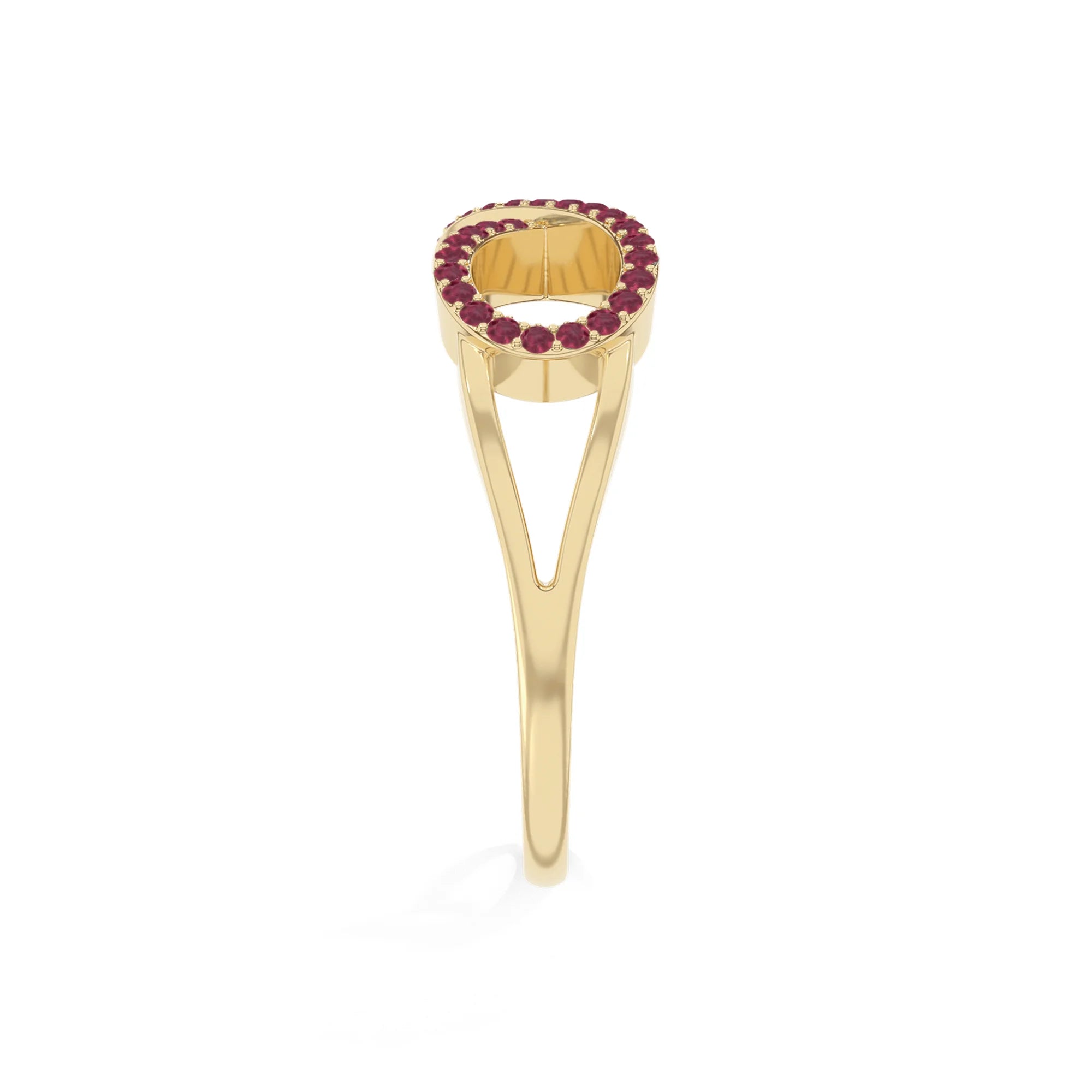 natural ruby infinity promise rings in yellow gold vermeil