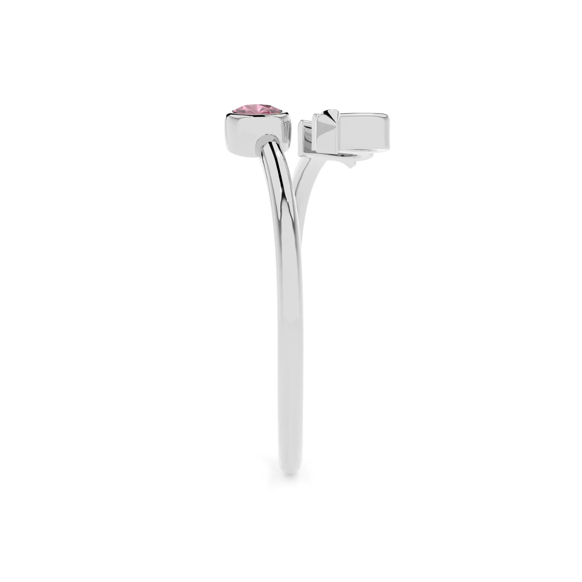 scorpio zodiac ring with natural pink tourmaline