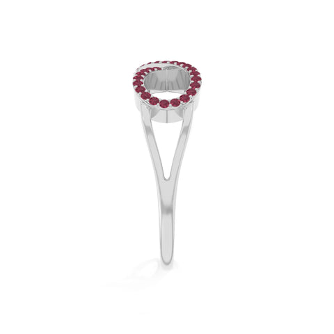 natural ruby infinity promise rings in sterling silver 