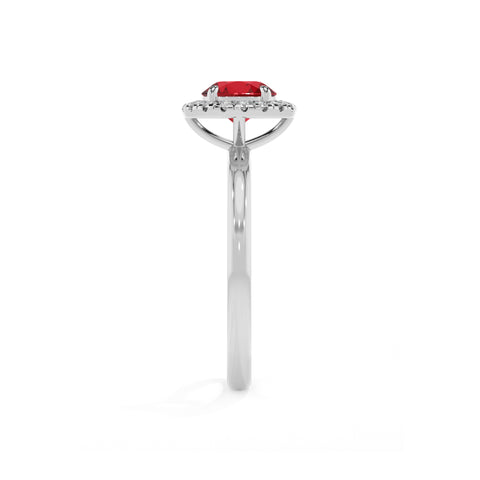 lab-grown ruby round halo solitaire engagement ring