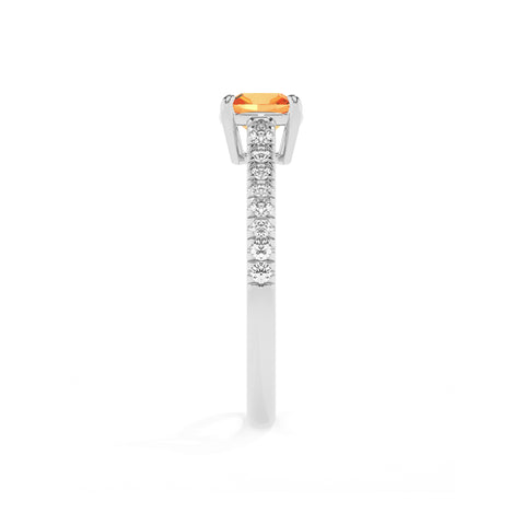 lab-grown citrine cushion half eterity solitaire engagement ring