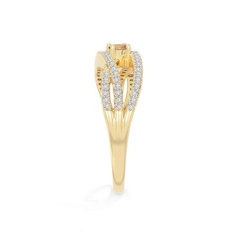 natural citrine promise rings in yellow gold vermeil