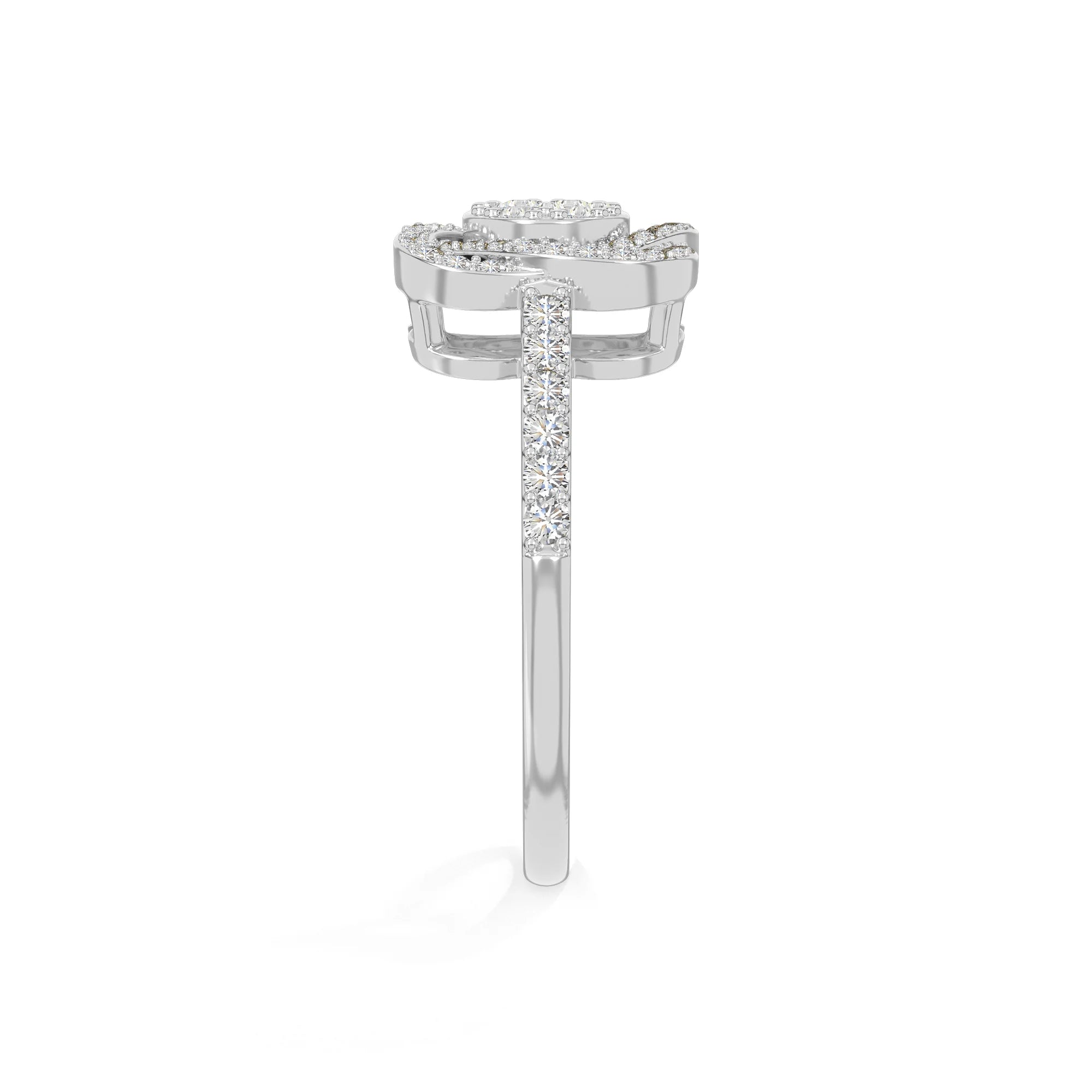 natural moissanite infinity promise rings in sterling silver 