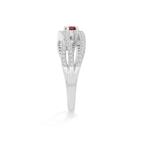 natural ruby promise rings in sterling silver 