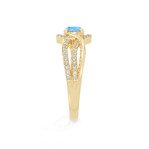 natural labradorite solitaire engagement rings in yellow gold vermeil