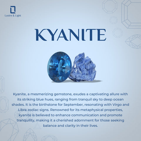 kyanite rough shape stackable bezel-set ring