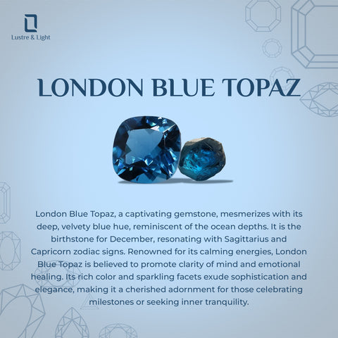 natural london blue topaz trillion stud earrings 