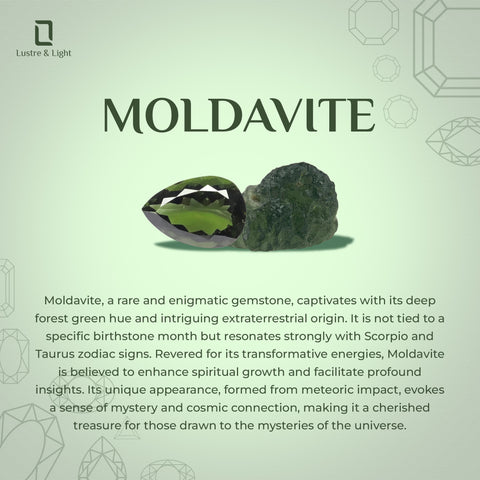 moldavite oval cut stackable bezel-set ring