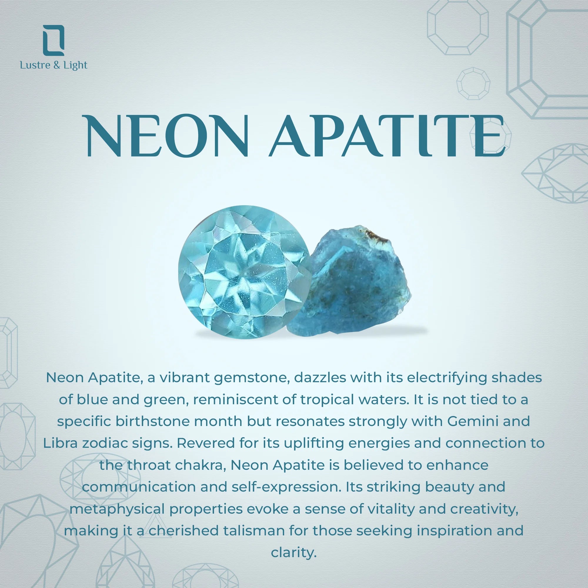 neon-apatite rough shape stackable bezel Jewelry set