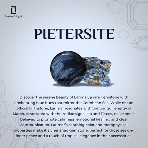 pietersite rough shape stackable bezel-set ring