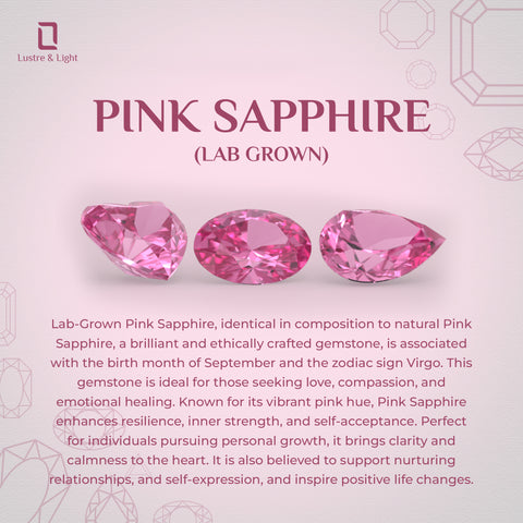 lab-grown pink-sapphire oval criss cross solitaire engagement ring