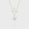 Moissanite Pisces Zodiac Sign Pendant Necklace with 18" Chain