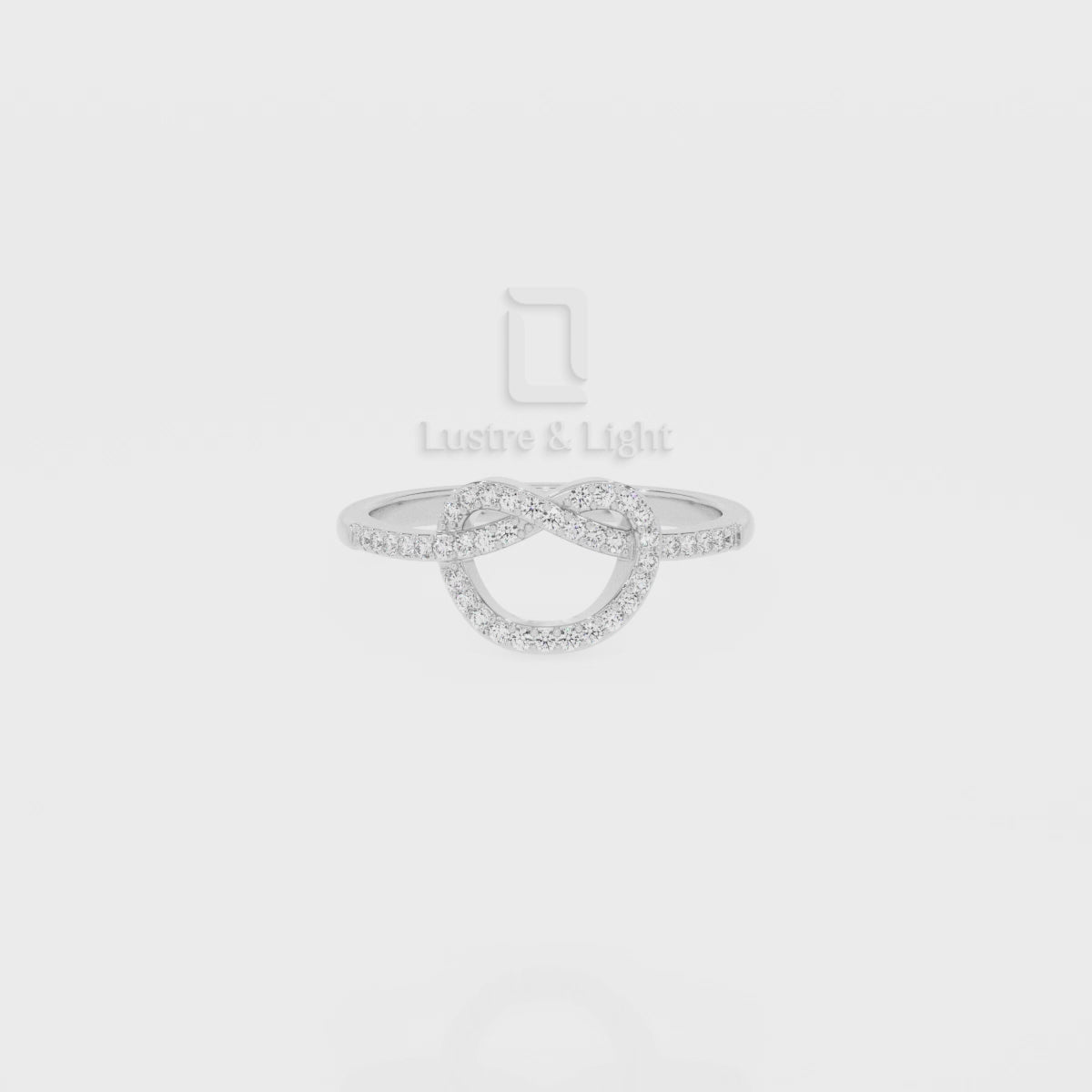 Natural Pink Tourmaline Infinity Knot Promise Rings for Women