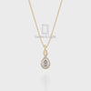 Natural Black Onyx Infinity Pendant Necklace with Moissanite (18" Chain)