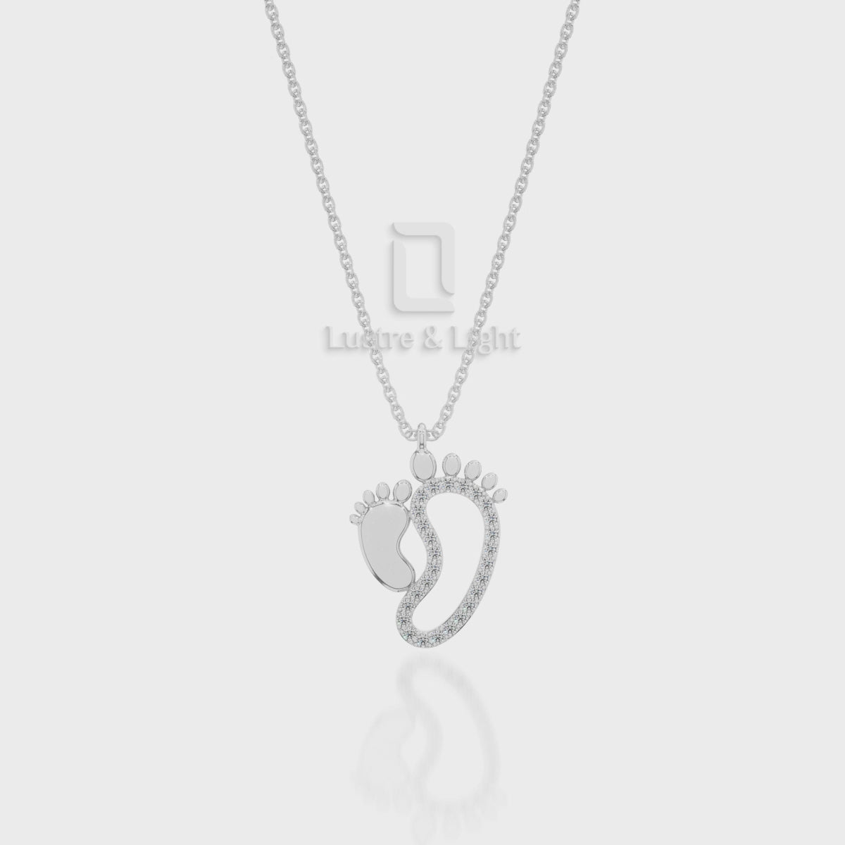 Natural Black Onyx Mother Child Pendant Necklace with 18" Chain