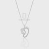 Natural Black Onyx Mother Child Pendant Necklace with 18" Chain