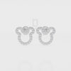 Natural Citrine Mouse Stud Earrings for Women
