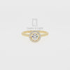 Natural Aquamarine Solitaire Halo Engagement Rings for Women