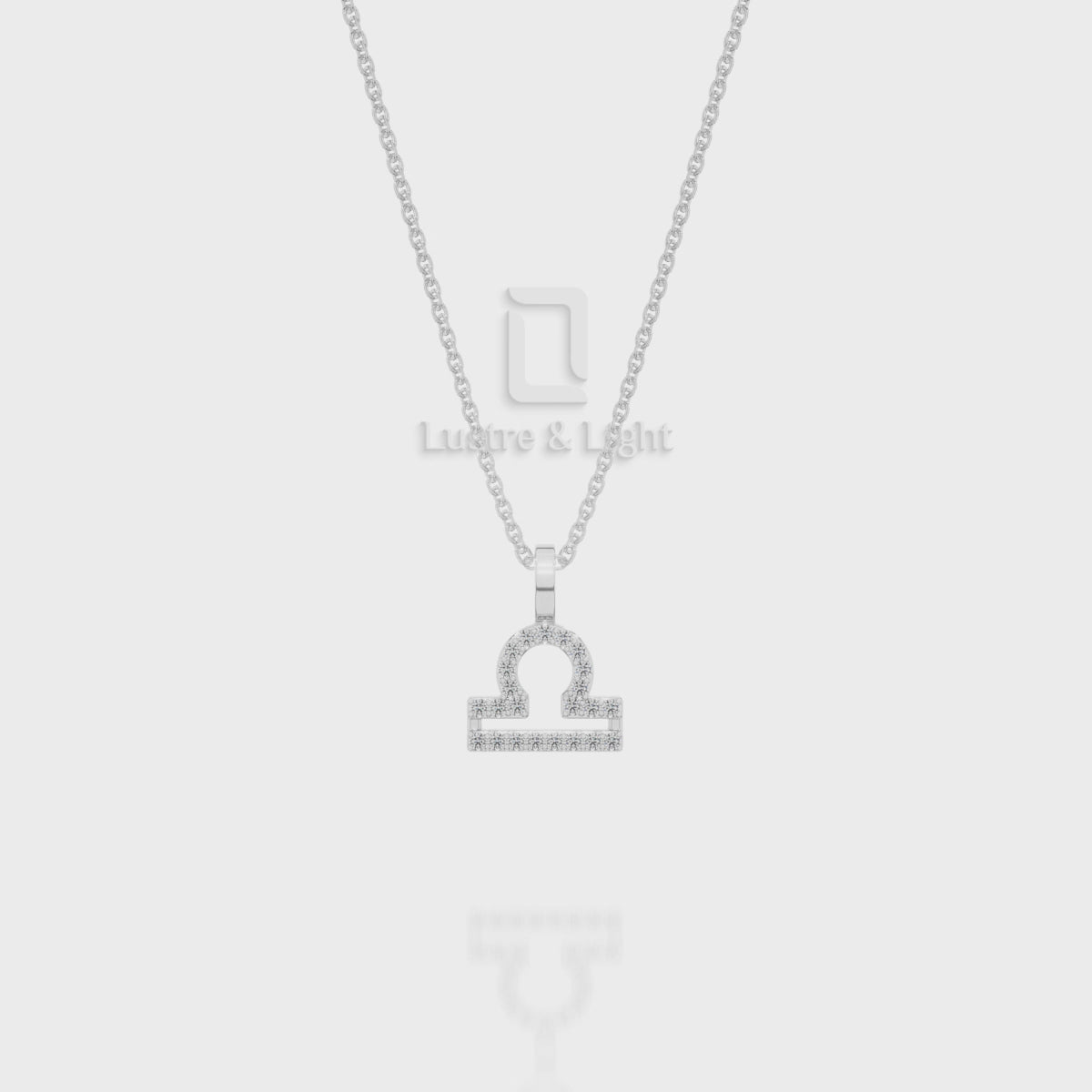 Natural Pink Tourmaline Libra Zodiac Sign Pendant Necklace 18" Chain