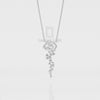 Natural Black Onyx Rose Flower Pendant Necklace with 18" Chain
