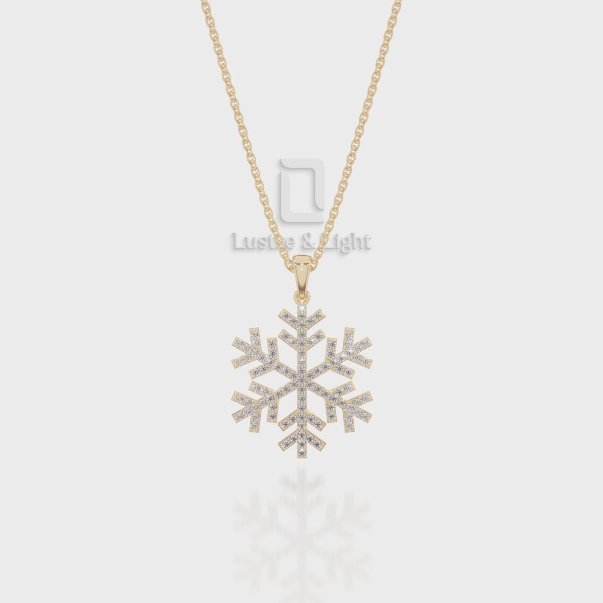 Natural Black Onyx Snowflake Pendant Necklace with 18" Chain