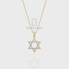 Natural Black Onyx Star of David Pendant Necklace with 18" Chain