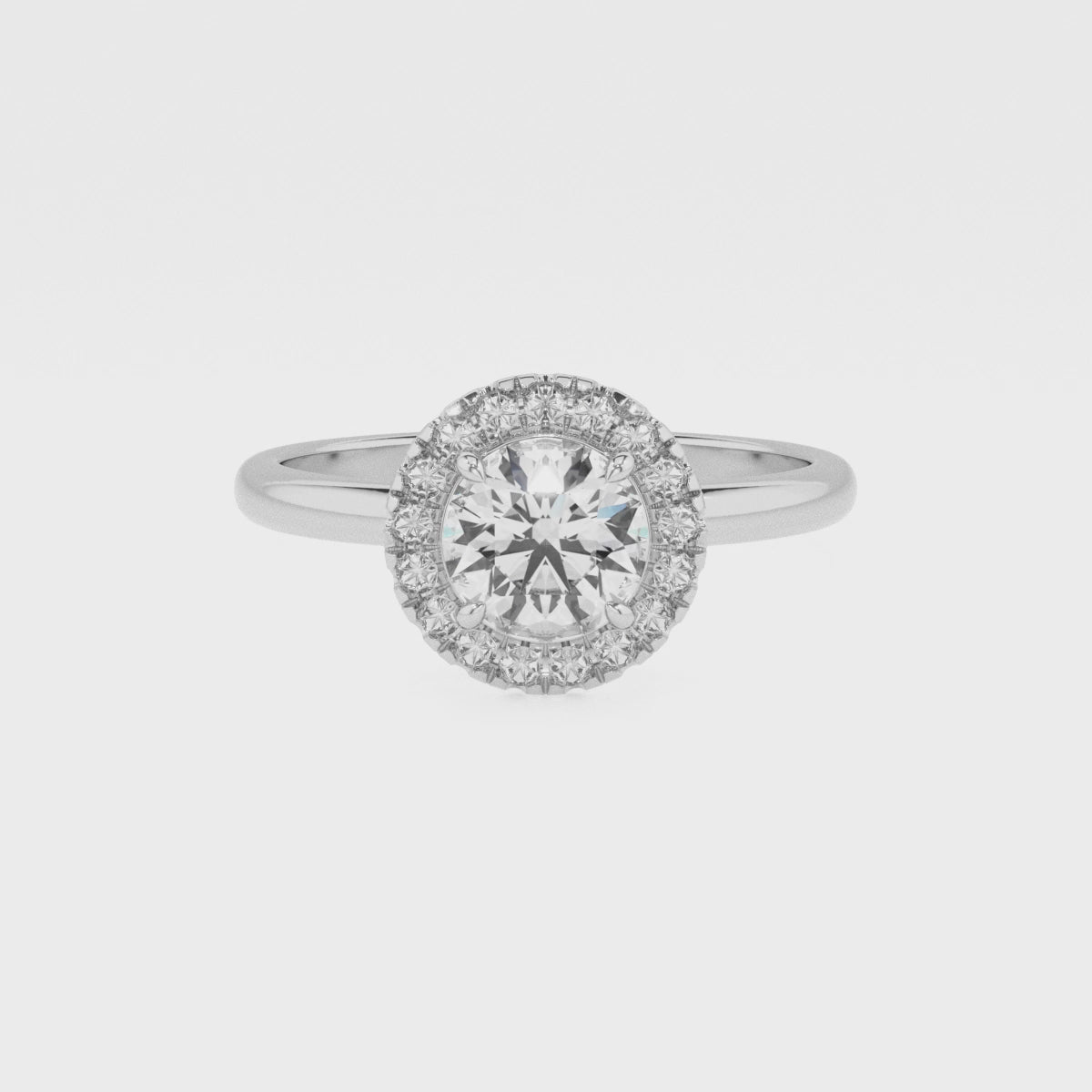 lab-grown ruby round halo solitaire engagement ring