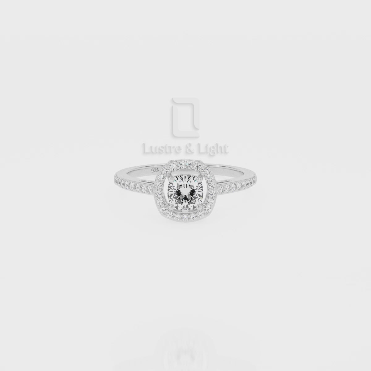 Moissanite Solitaire Halo Engagement Rings for Women