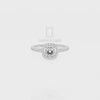 Moissanite Solitaire Halo Engagement Rings for Women
