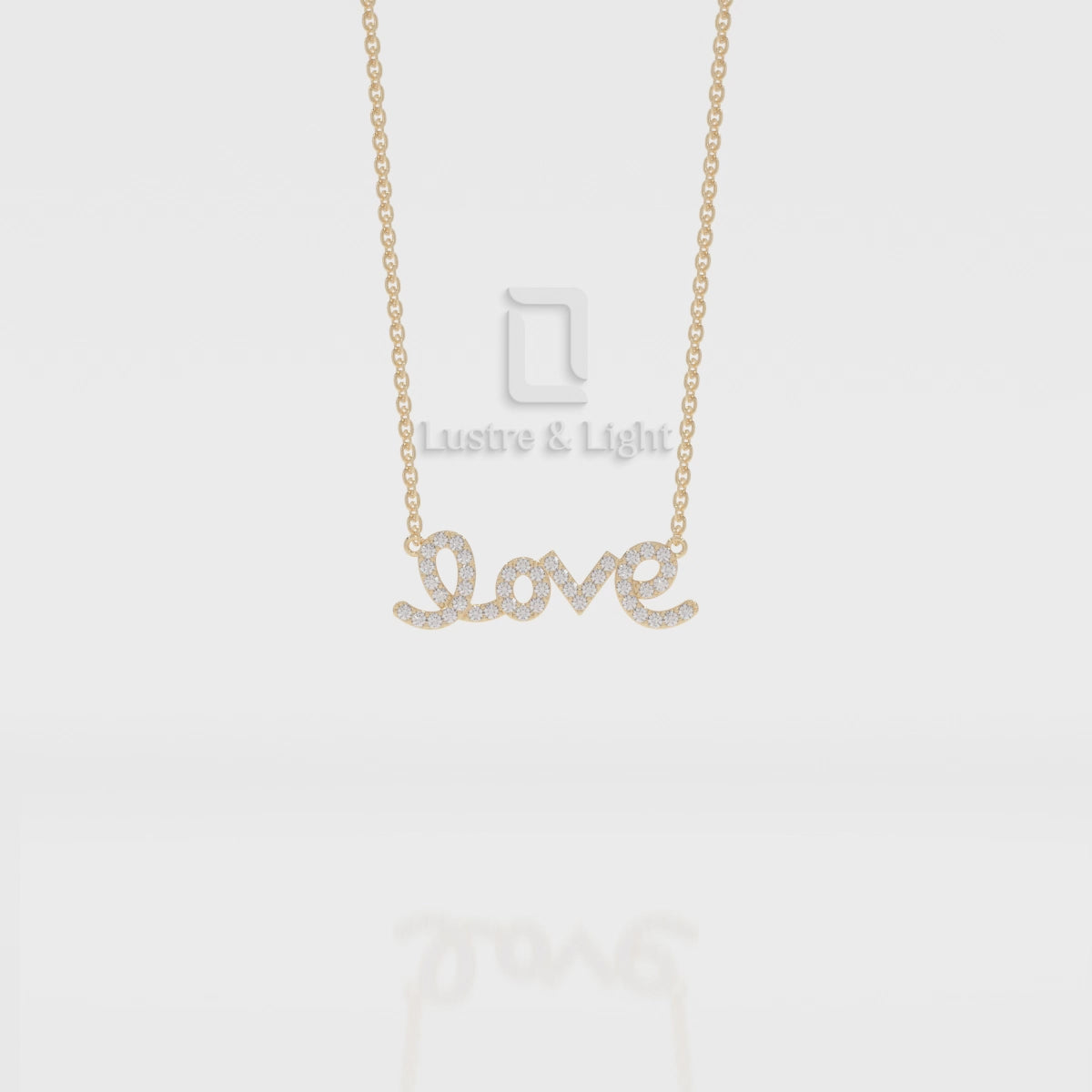 Natural Black Onyx Love Pendant Necklace with 18" Chain