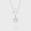 Natural Black Onyx Dog/Cat Paw Pendant Necklace with 18" Chain