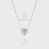 Moissanite Solitaire Halo Pendant Necklace with 18" Chain
