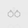 Natural Ruby Circle of Life Stud Earrings for Women