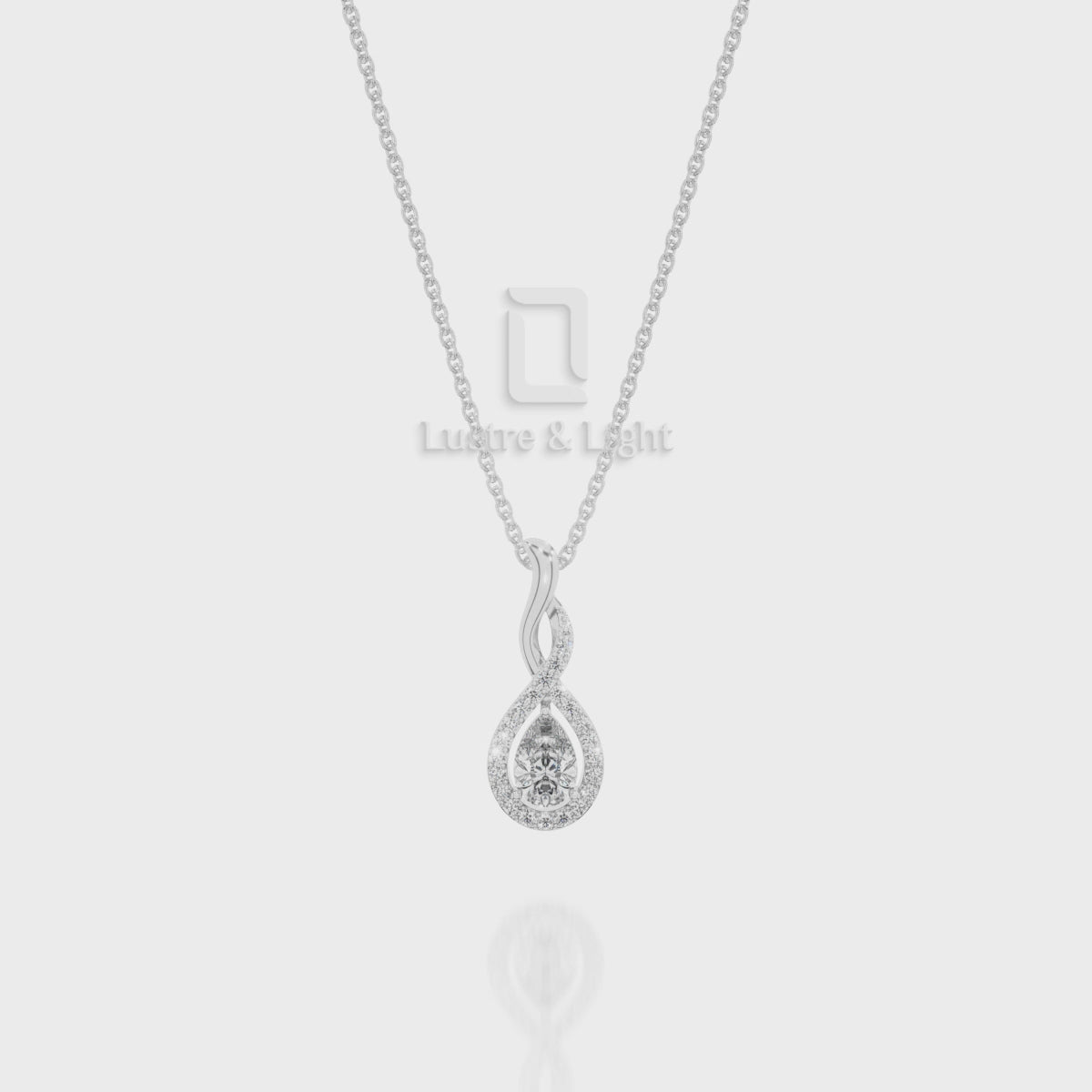 Natural Black Onyx Infinity Pendant Necklace with Moissanite (18" Chain)