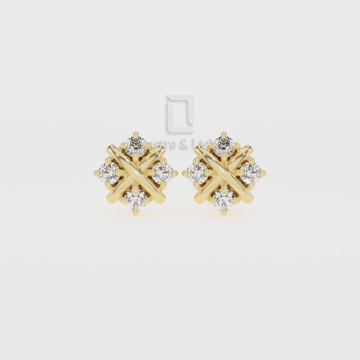 Natural Garnet Flower Stud Earrings for Women