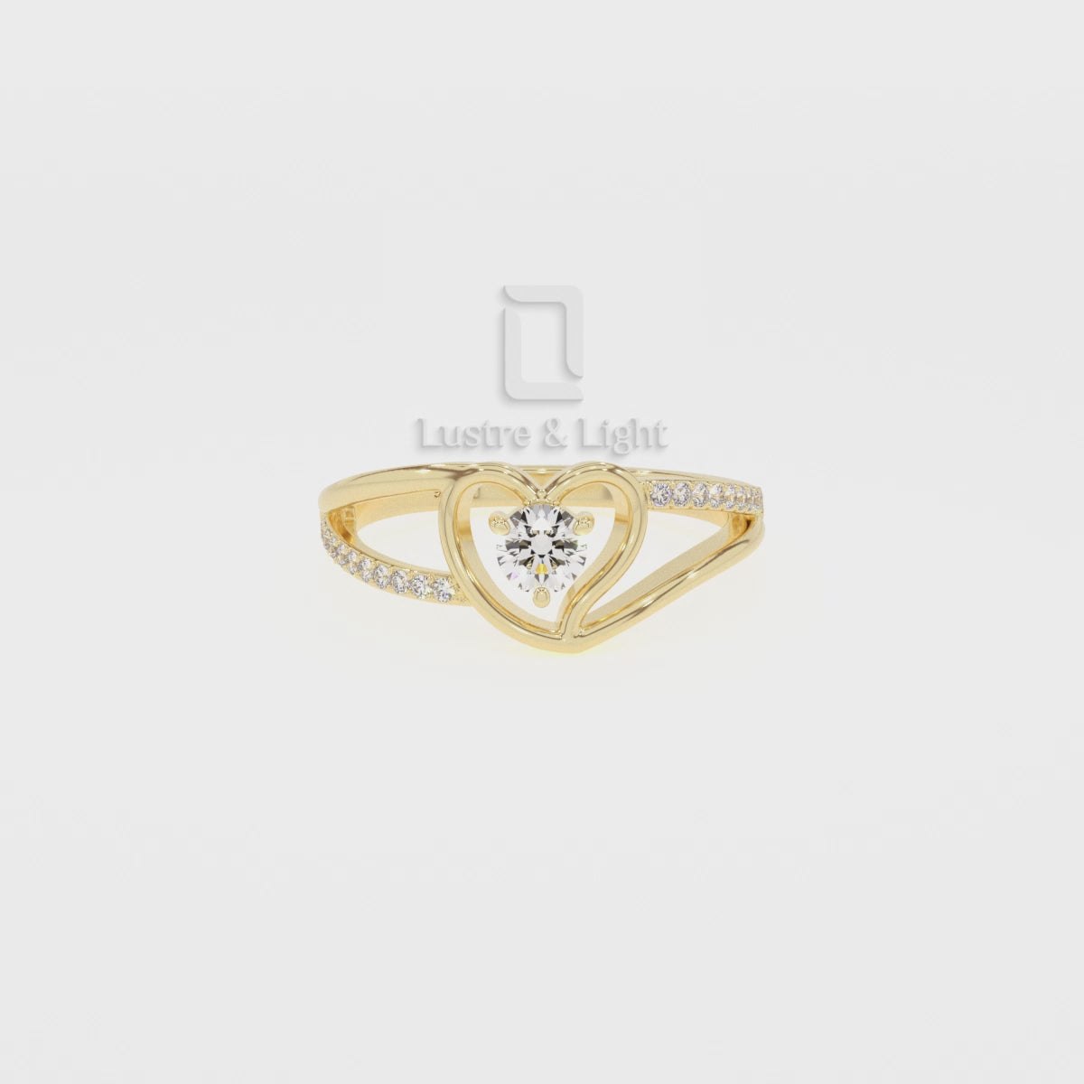 Natural Aquamarine Heart Promise Rings for Women with Moissanite